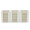 Kingston Living 10" Ivory and Beige Geometric Triple Cup Pen Holder